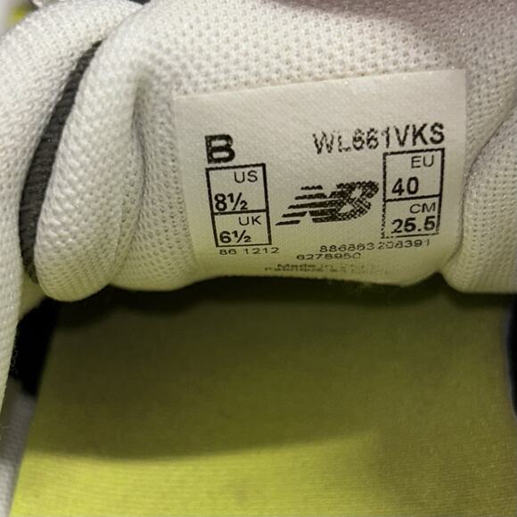 New Balance Women’s US Size 8.5B Running 661 Grey Lime Green WL661VKS Shoes - Picture 11 of 11